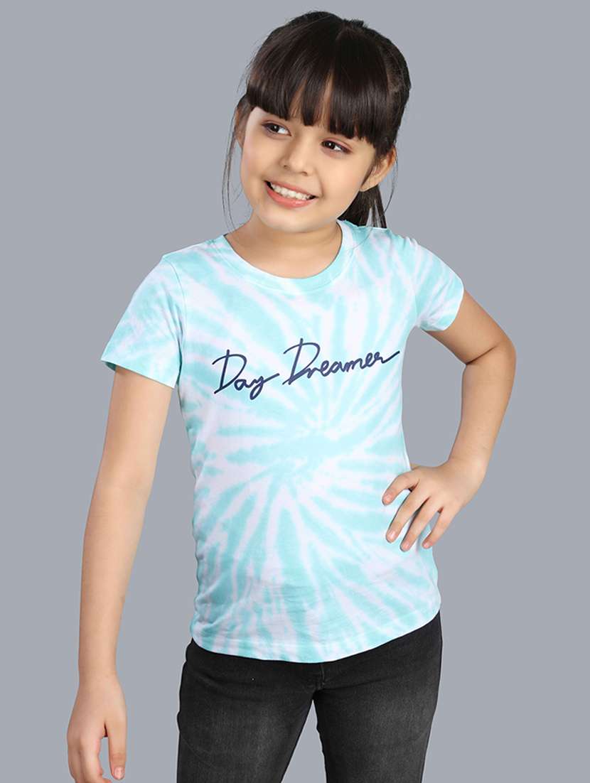 girls round neck short sleeves tees