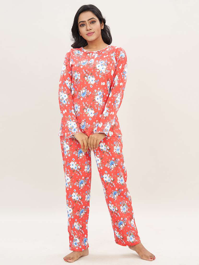 women long sleeves nightwear pyjama set