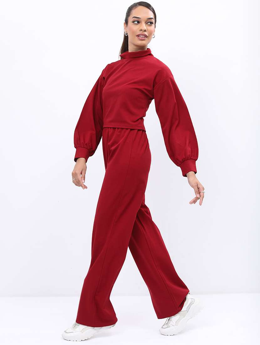 women solid active wear co-ord set - 21374929 -  Standard Image - 1