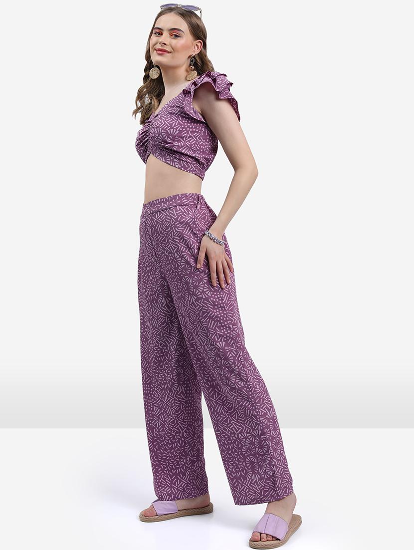 women printed top and trouser co-ord set - 21374946 -  Standard Image - 1