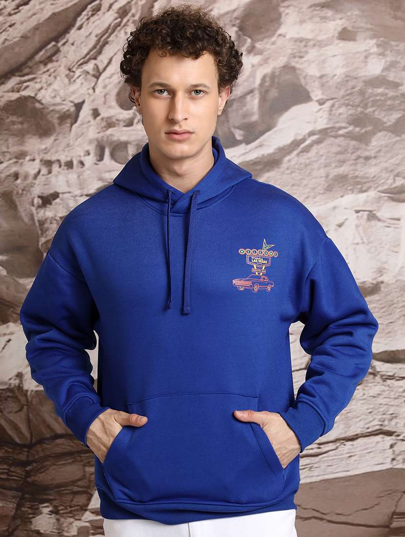 men back print hooded sweatshirt - 21374980 - Standard Image - 1