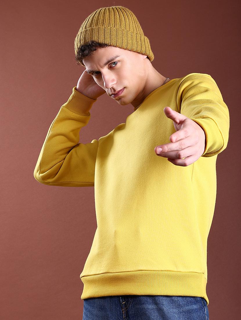 men solid round neck sweatshirt - 21374985 -  Standard Image - 1