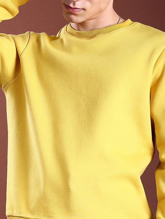 men solid round neck sweatshirt - 21374985 - Standard Image - 4