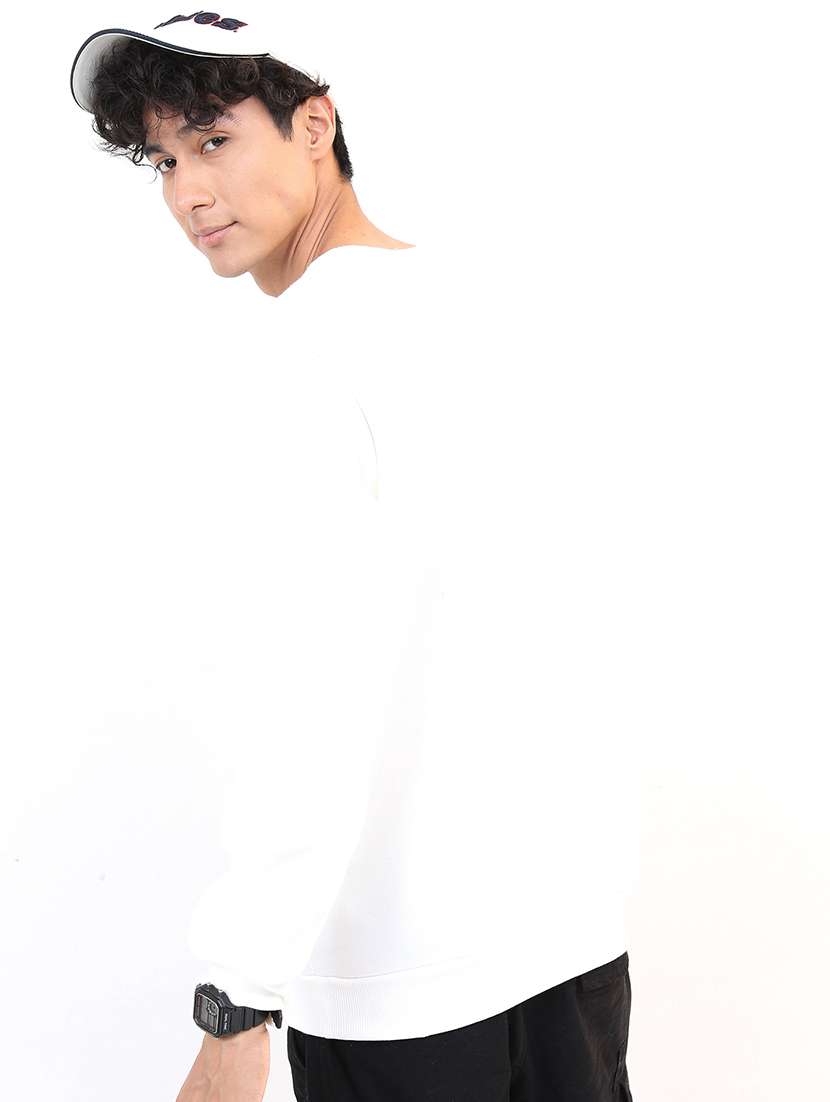 men front print round neck sweatshirt - 21374993 -  Standard Image - 1