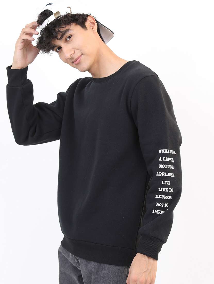 men back print round neck sweatshirt - 21375001 -  Standard Image - 1