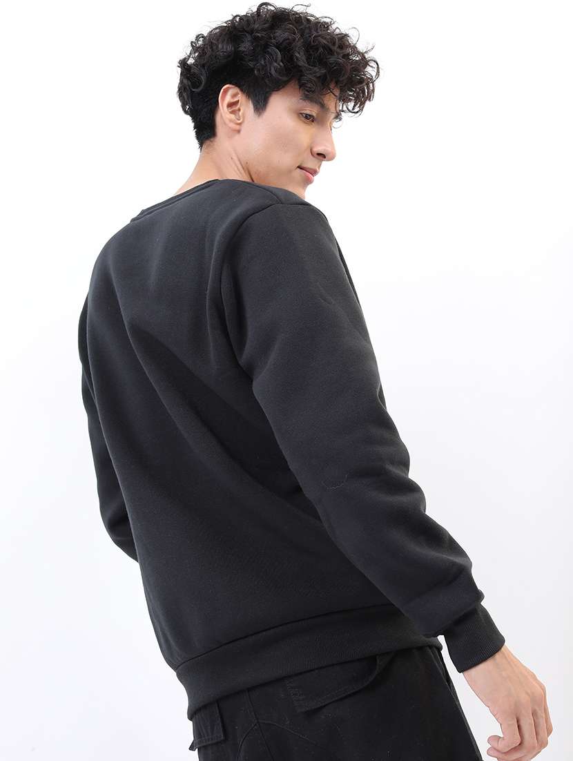 men front print round neck sweatshirt - 21375002 -  Standard Image - 1