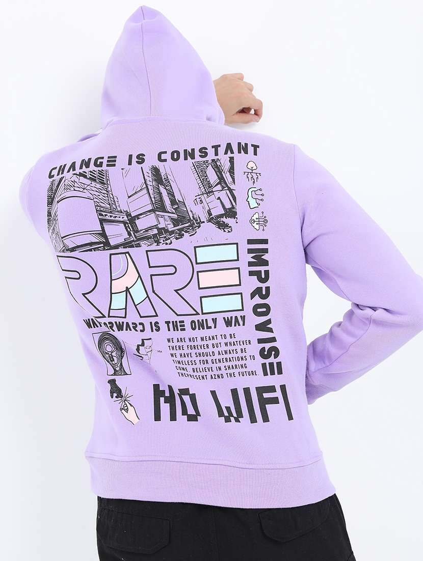 men back print hooded sweatshirt - 21375003 -  Standard Image - 1