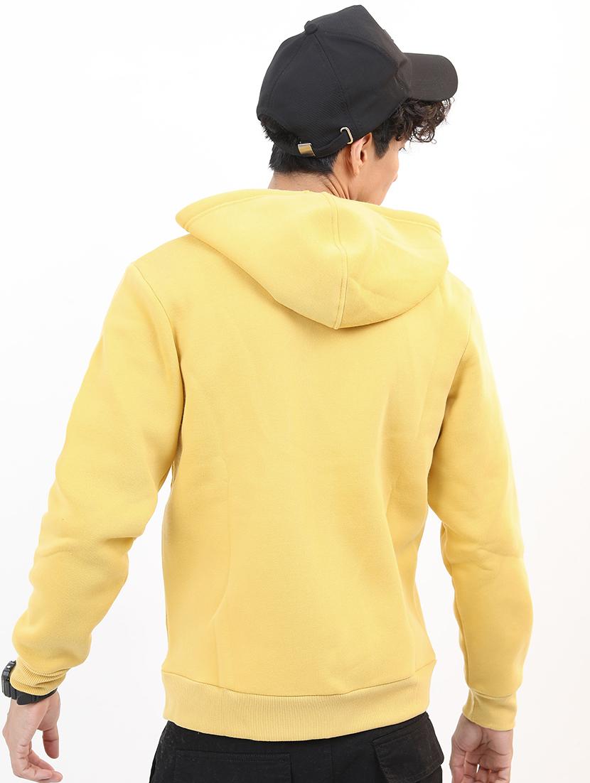 men solid hooded zipper sweatshirt - 21375027 -  Standard Image - 1