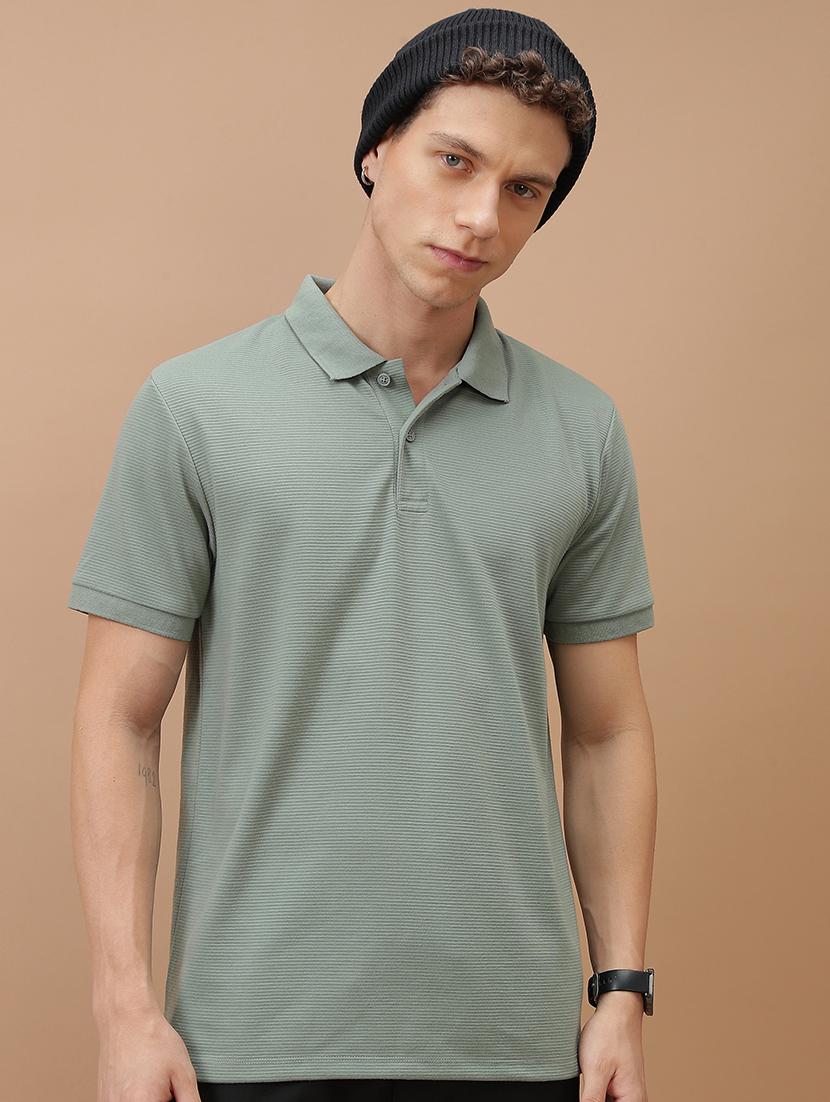 men solid polo t-shirt