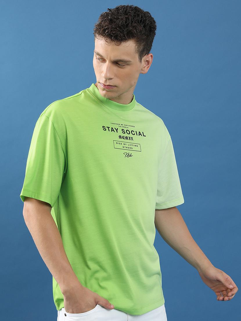 men chest print t-shirt - 21375060 - Standard Image - 1
