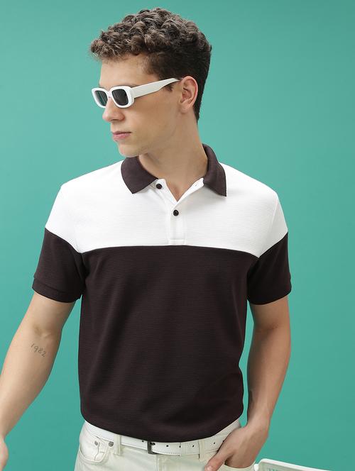 men color block polo t-shirt - 21375062 -  Standard Image - 0