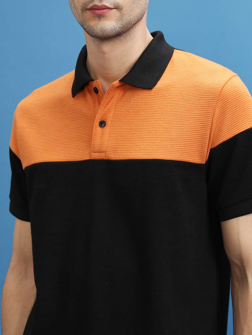 men color block polo t-shirt - 21375063 -  Standard Image - 4