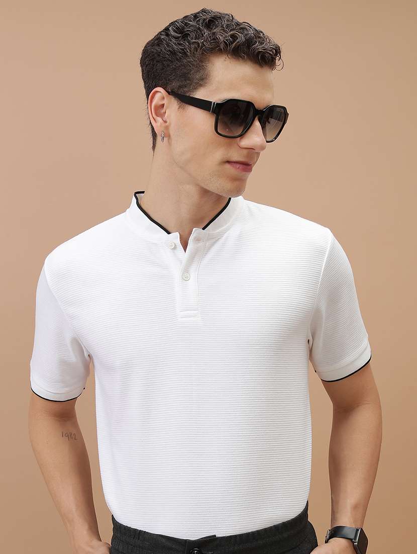 men plain short sleeve polo t-shirt - 21375079 - Standard Image - 1