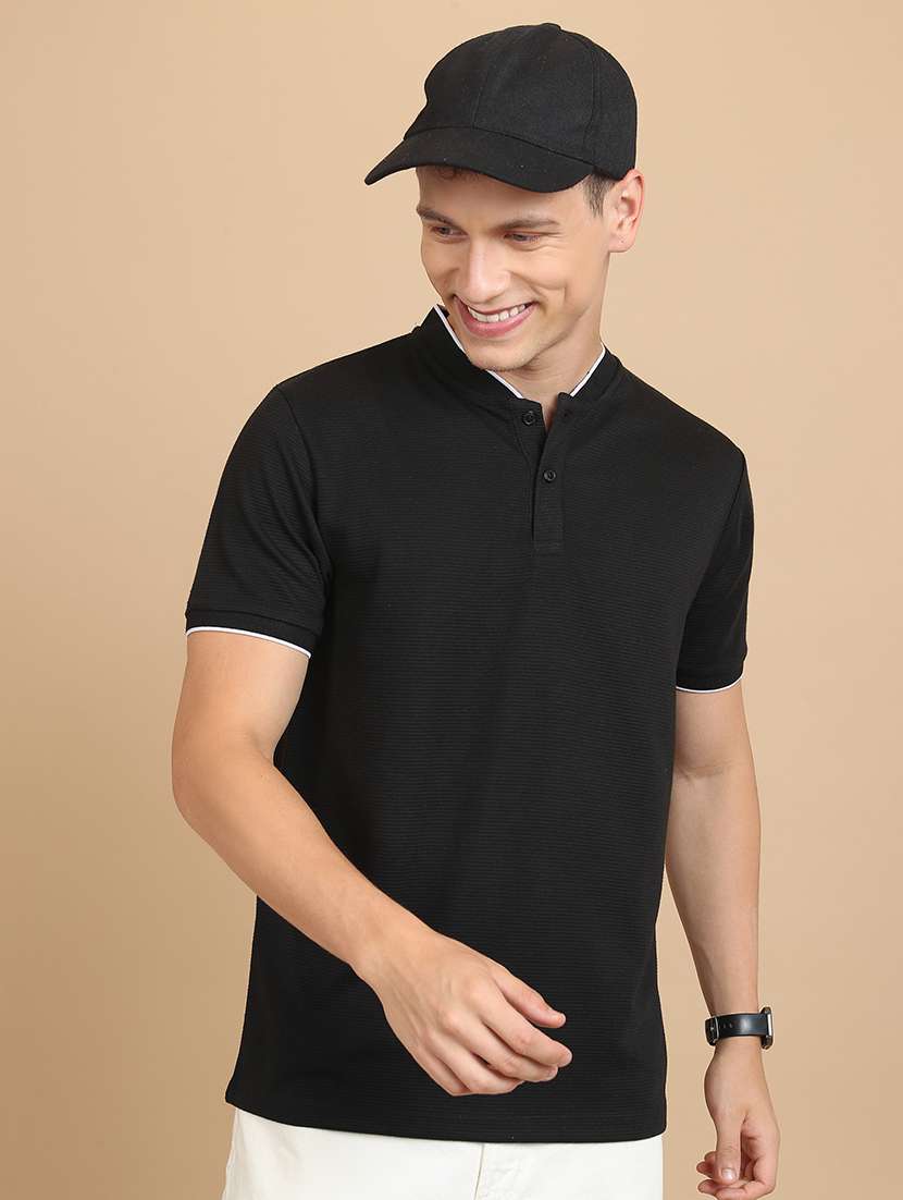 men plain short sleeve polo t-shirt - 21375080 -  Standard Image - 1