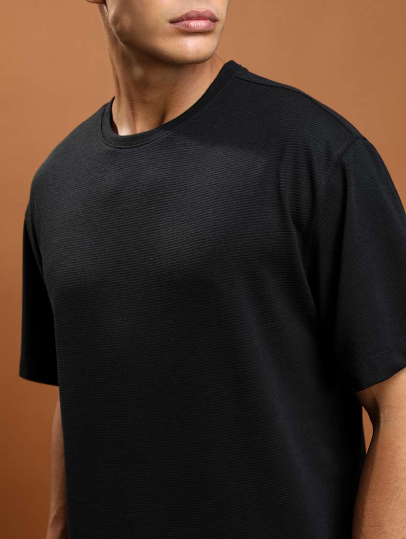 men solid round neck oversized t-shirt - 21375108 -  Standard Image - 4