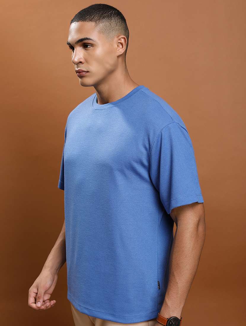 men solid round neck oversized t-shirt - 21375115 - Standard Image - 1