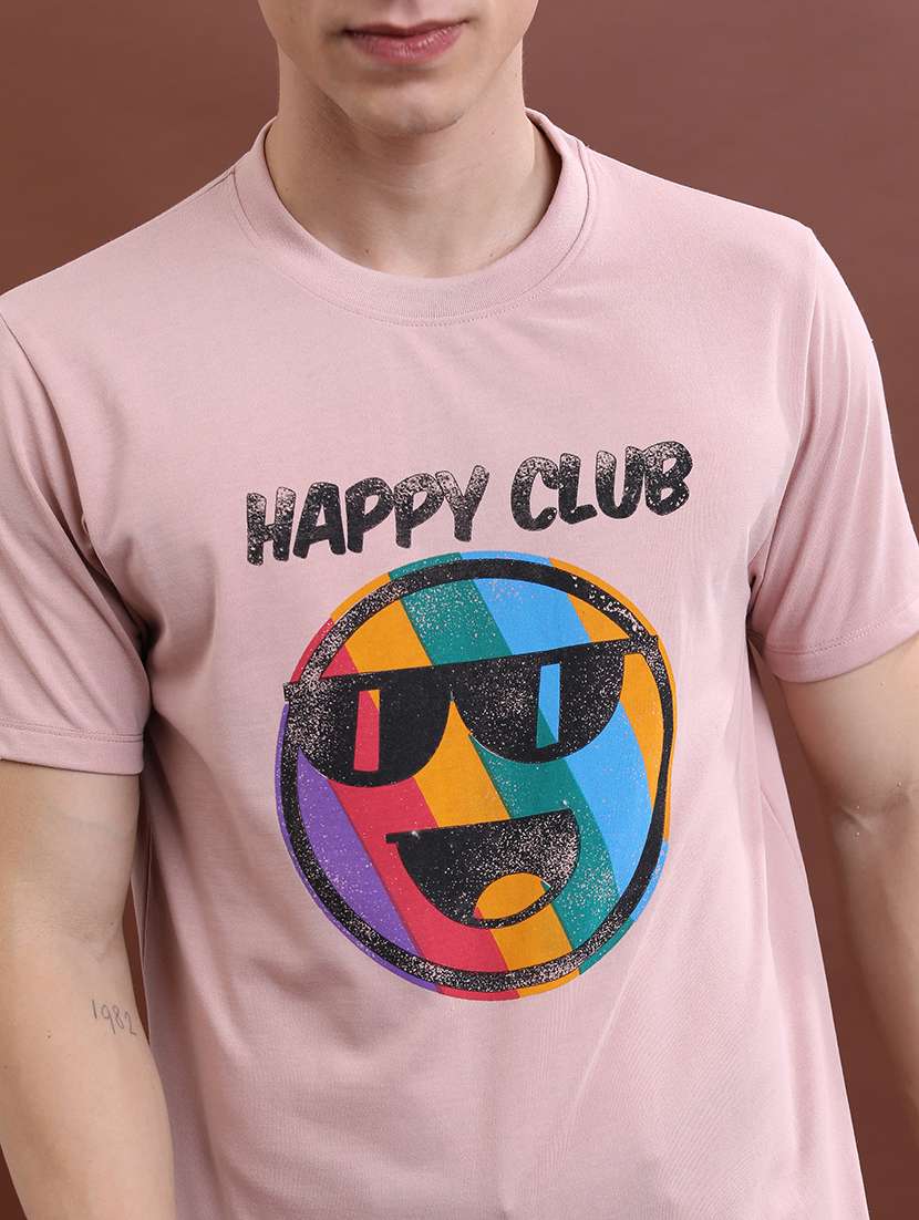 men front print round neck t-shirt - 21375146 -  Standard Image - 4