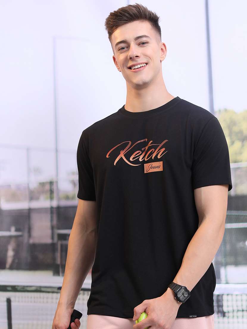 men printed round neck oversized t-shirt - 21375147 -  Standard Image - 1