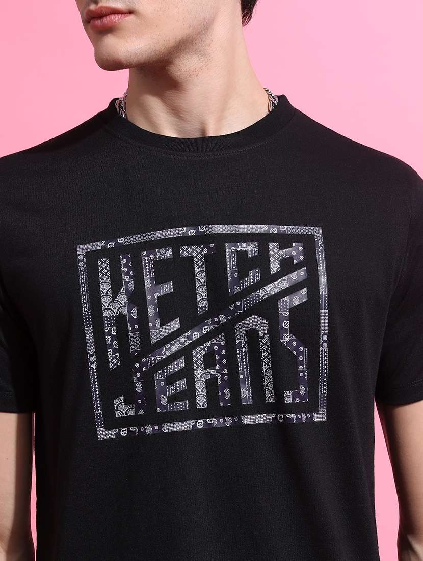 men printed round neck t-shirt - 21375149 -  Standard Image - 4