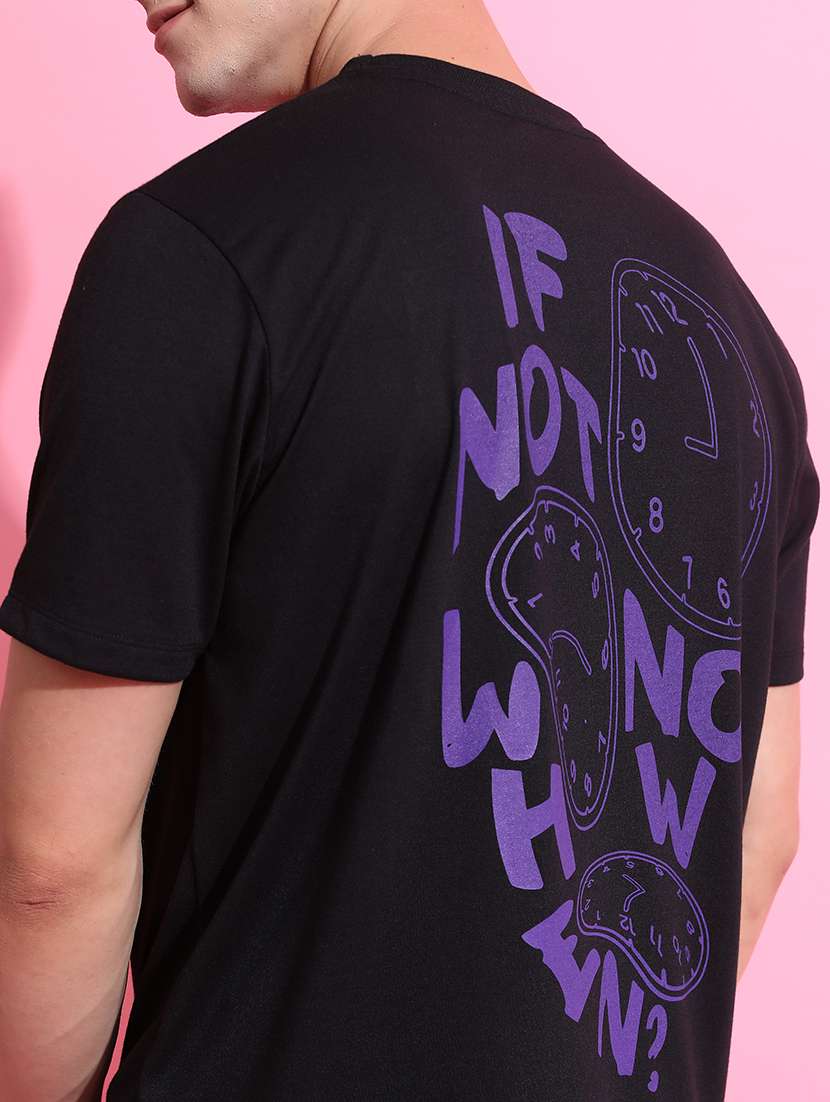 men front & back print round neck t-shirt - 21375164 -  Standard Image - 4