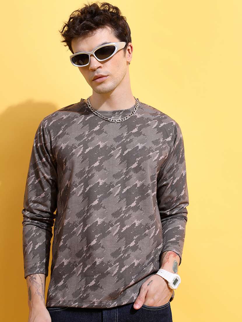 men printed round neck t-shirt