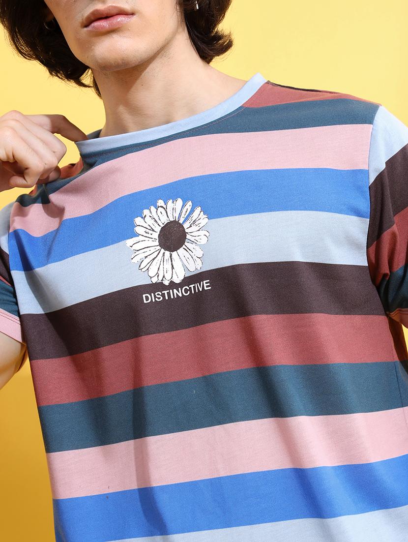 men striped round neck t-shirt - 21375174 - Standard Image - 4
