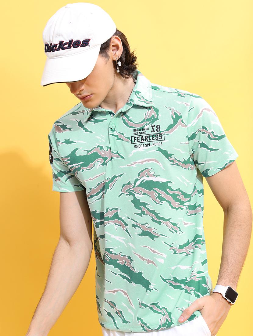 men printed polo t-shirt - 21375186 -  Standard Image - 1