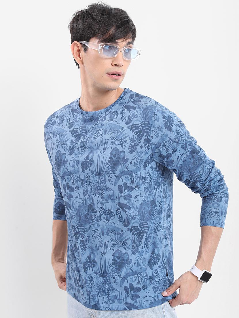 men printed round neck t-shirt - 21375187 - Standard Image - 1