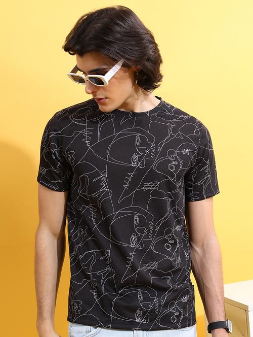 men printed round neck t-shirt - 21375188 -  Standard Image - 0