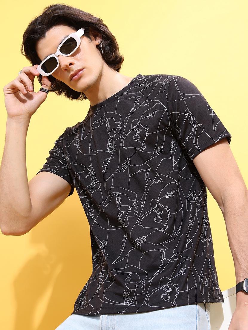 men printed round neck t-shirt - 21375188 -  Standard Image - 1