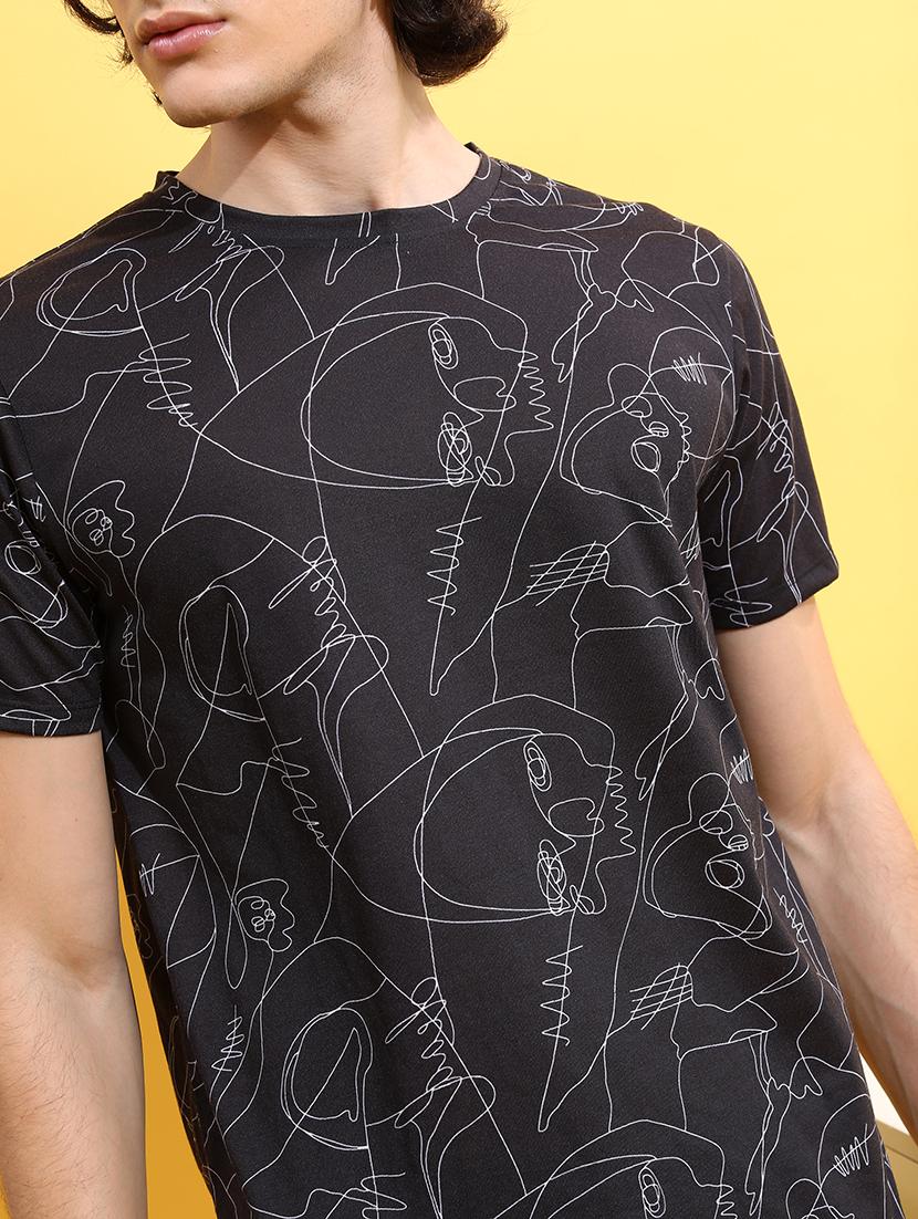 men printed round neck t-shirt - 21375188 - Standard Image - 4