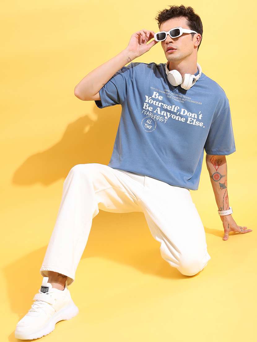 men printed round neck oversized t-shirt - 21375205 -  Standard Image - 4