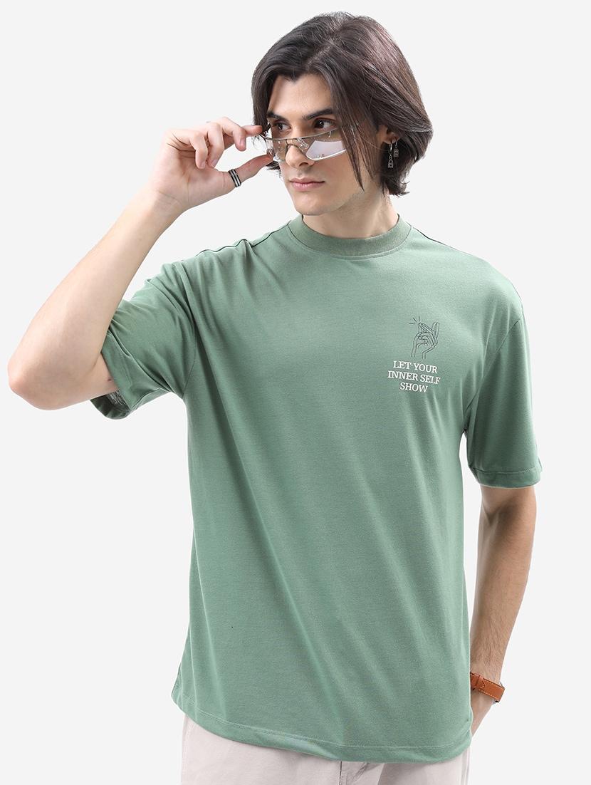 men round neck back print t-shirt - 21375207 -  Standard Image - 1