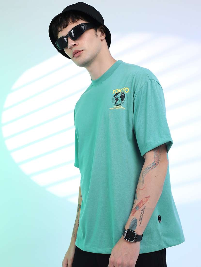 men back print oversized t-shirt - 21375245 -  Standard Image - 1