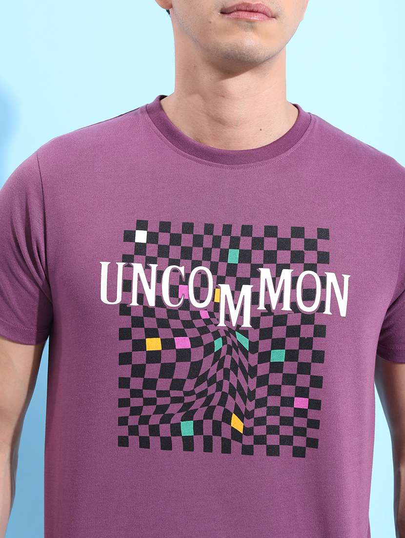 men front print round neck t-shirt - 21375260 -  Standard Image - 4