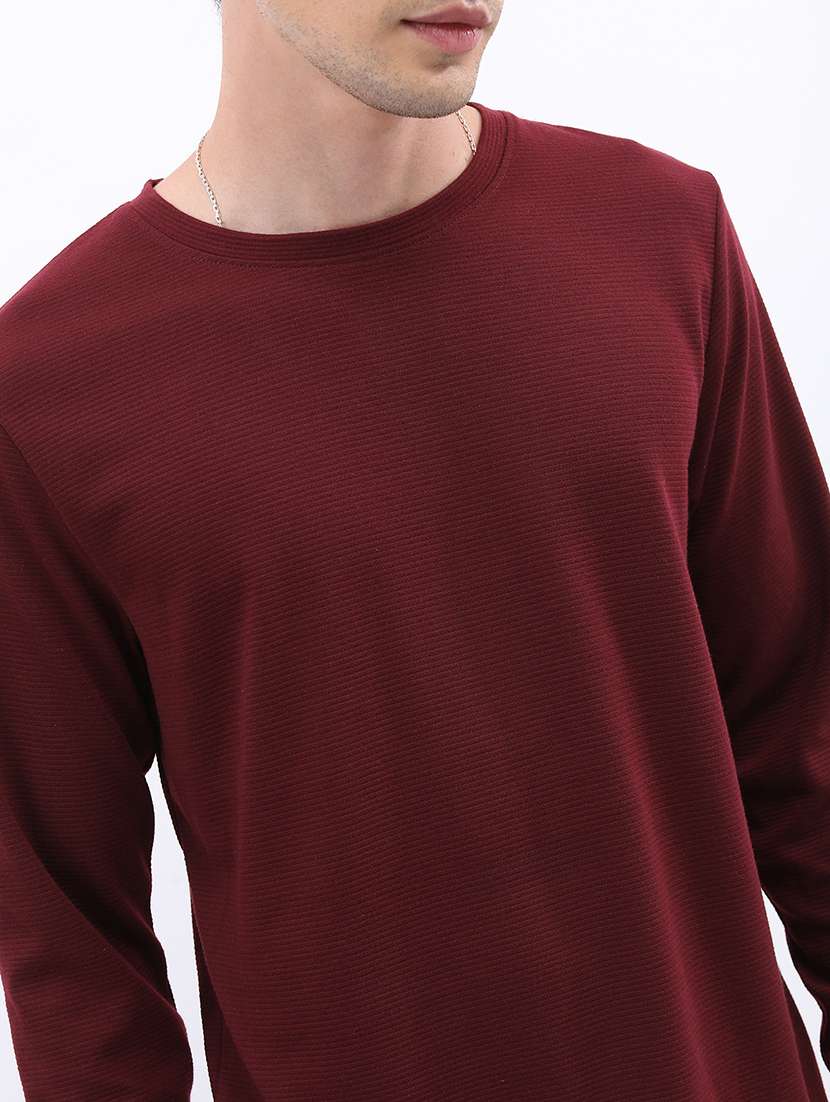 men solid round neck long sleeve t-shirt - 21375264 -  Standard Image - 4