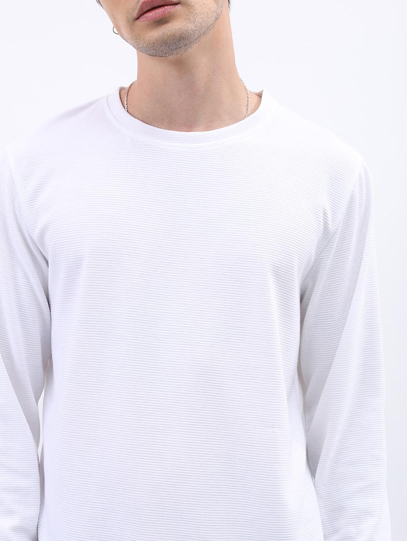 men solid round neck long sleeve t-shirt - 21375268 - Standard Image - 4