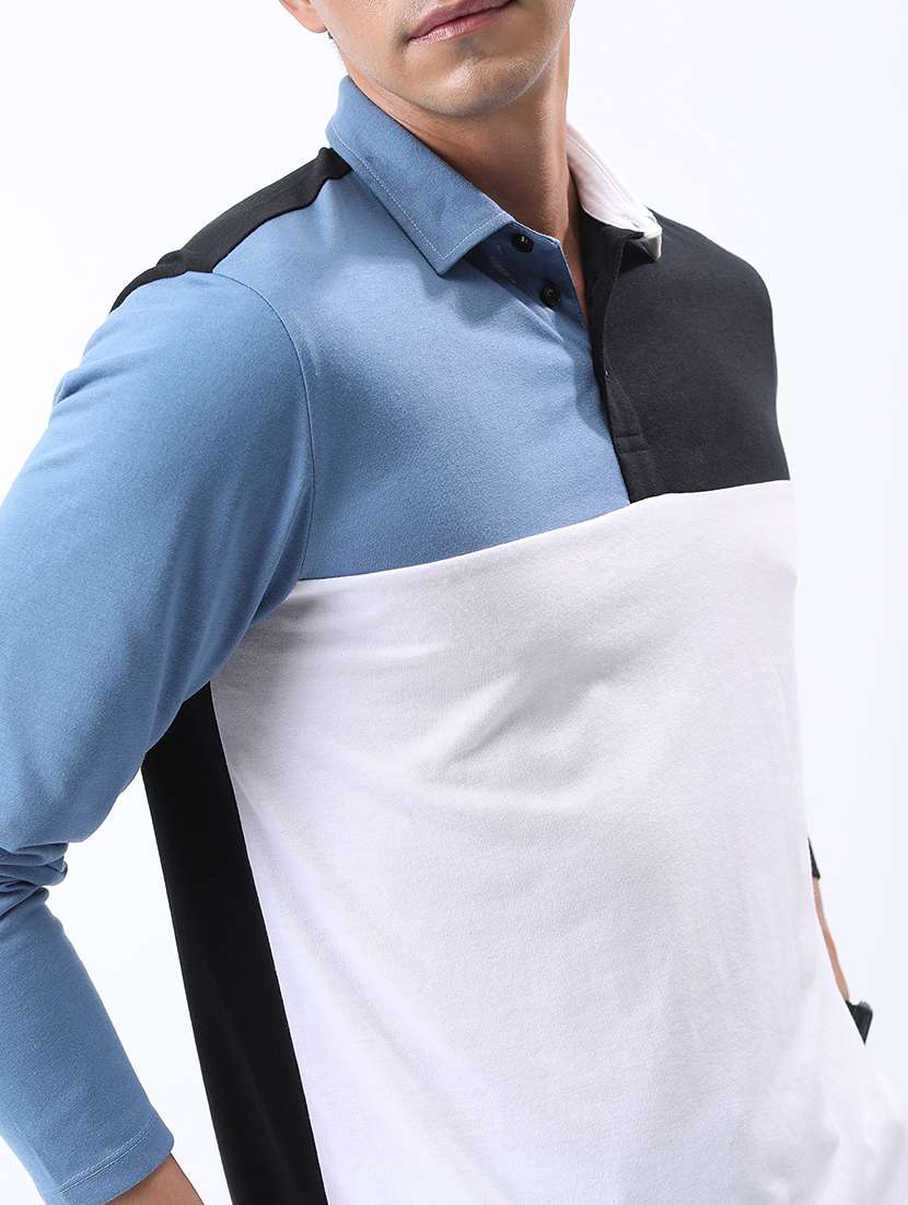 men color block polo t-shirt - 21375283 - Standard Image - 4