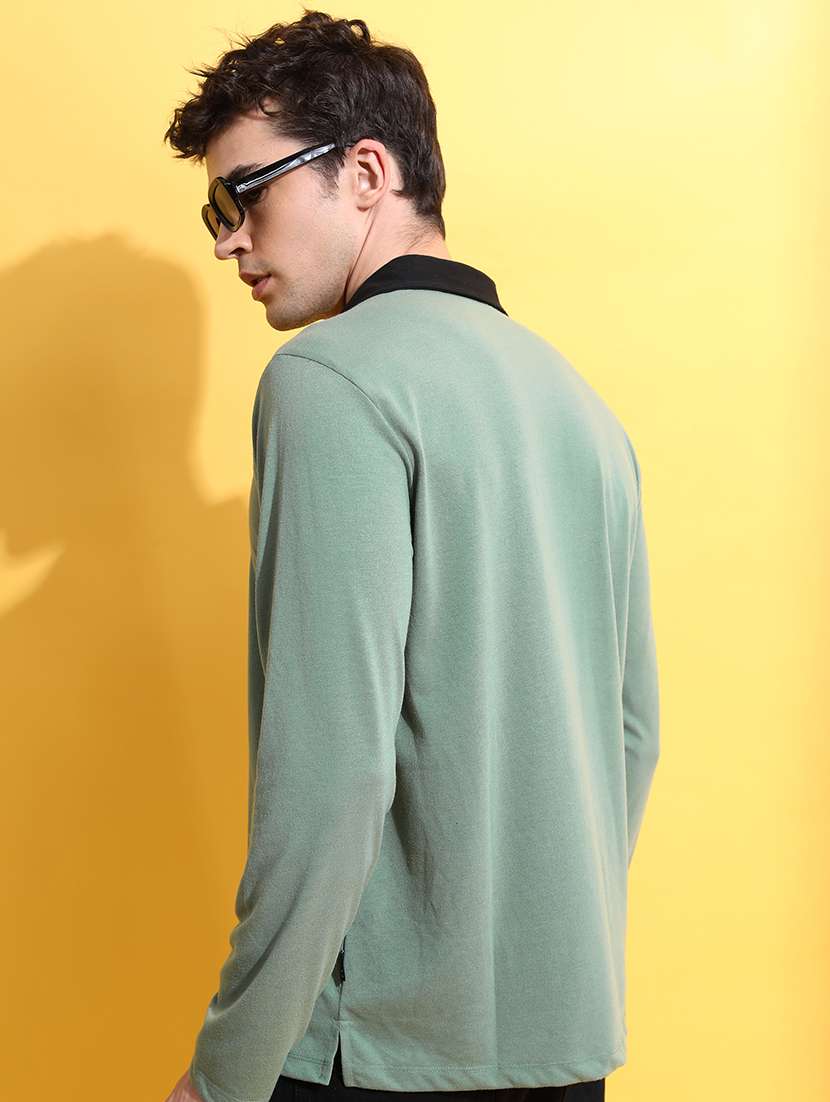 Men Color Block Polo T Shirt