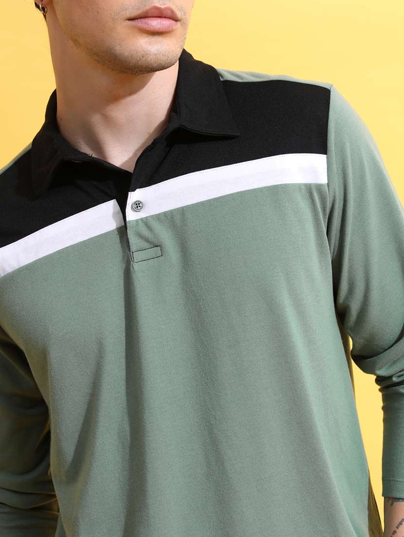men color block polo t-shirt - 21375285 - Standard Image - 4