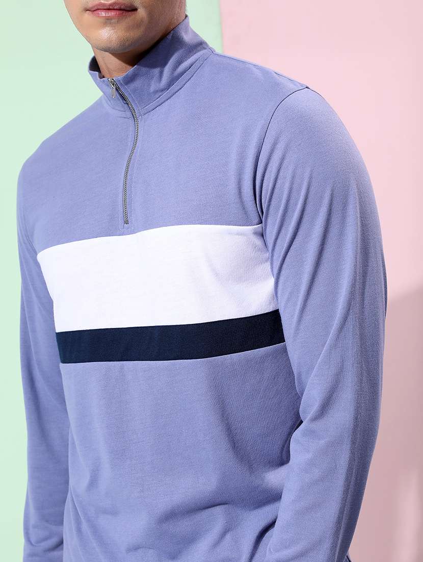 men color block long sleeve t-shirt - 21375288 -  Standard Image - 4