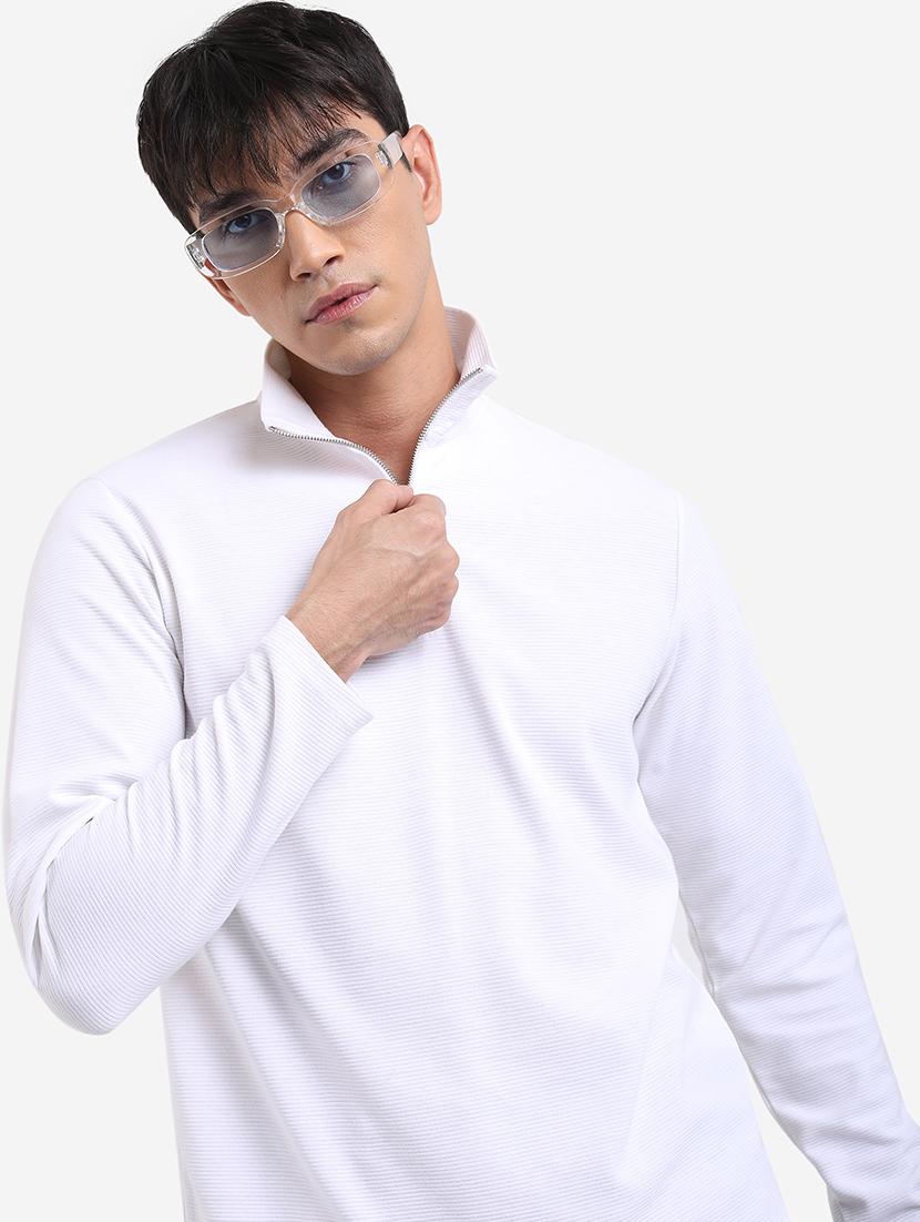men solid high neck t-shirt - 21375316 - Standard Image - 1
