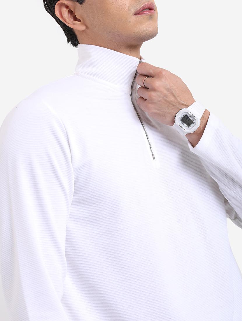 men solid high neck t-shirt - 21375316 - Standard Image - 4