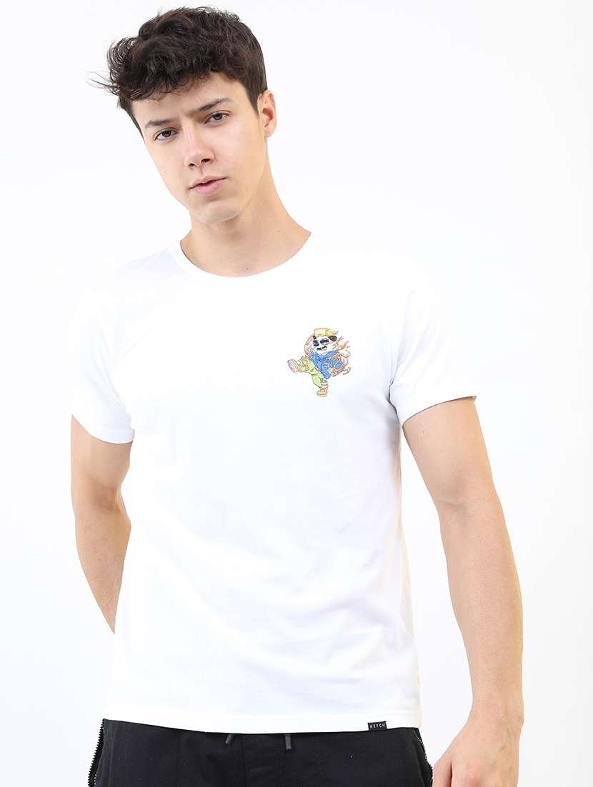 men back print cotton t-shirt - 21375351 -  Standard Image - 1