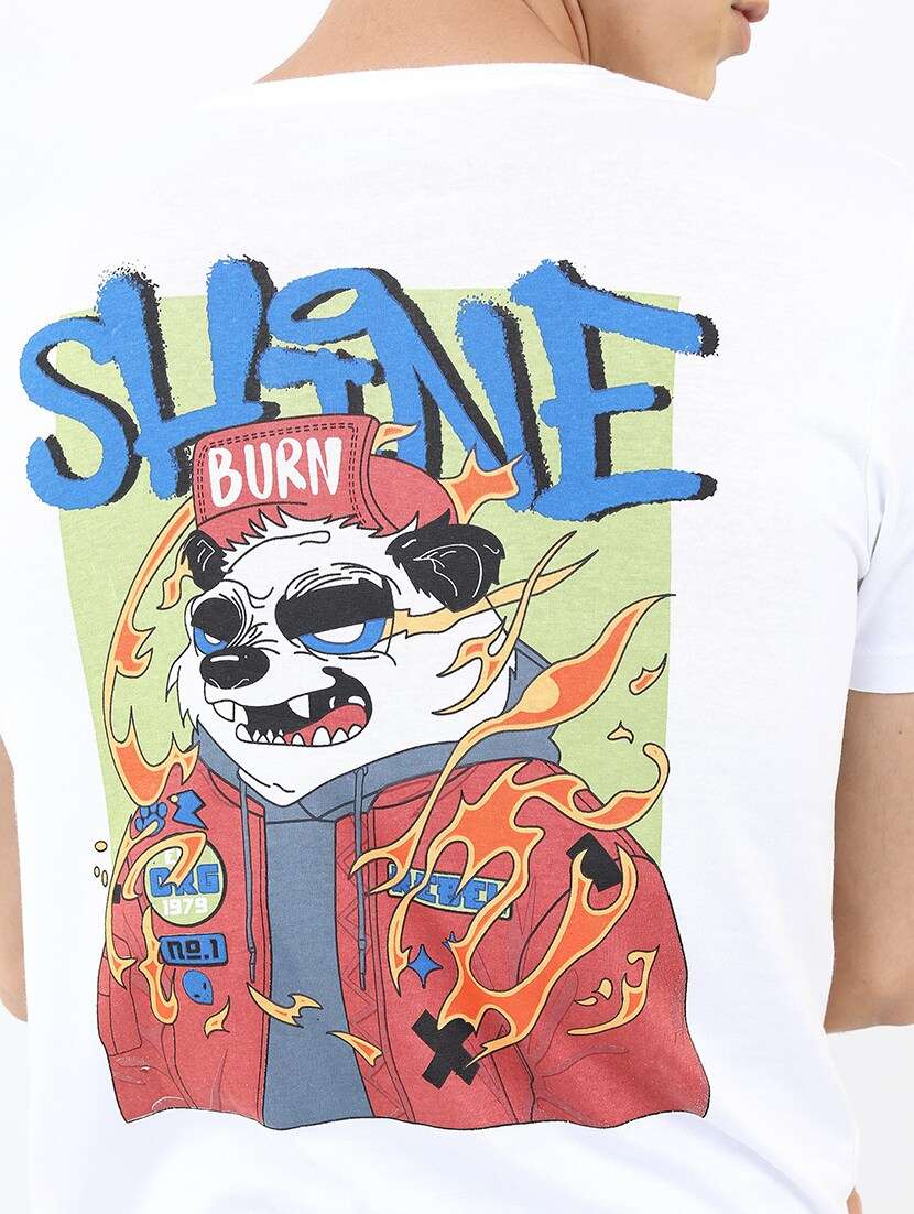 men back print cotton t-shirt - 21375351 -  Standard Image - 4