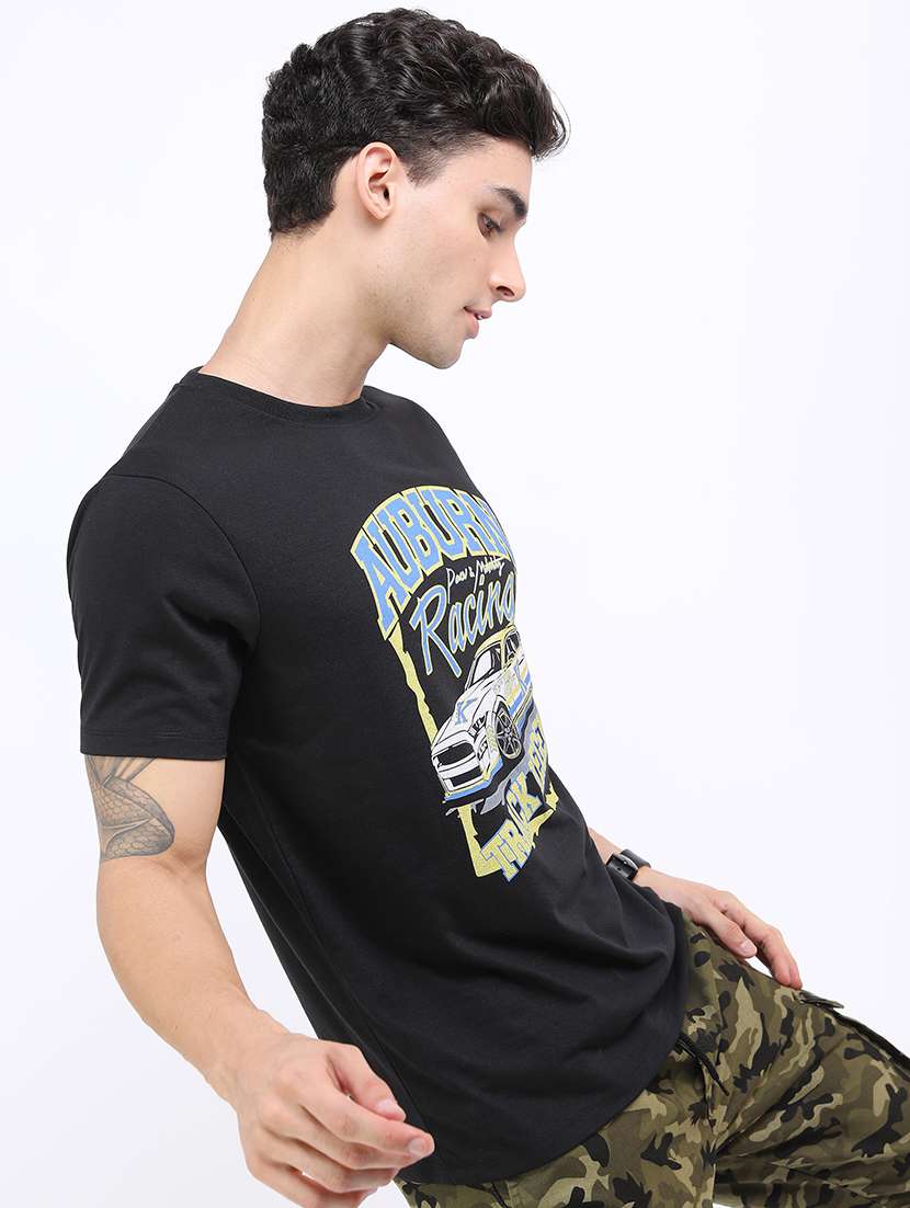 men short sleeve front print t-shirt - 21375354 -  Standard Image - 1