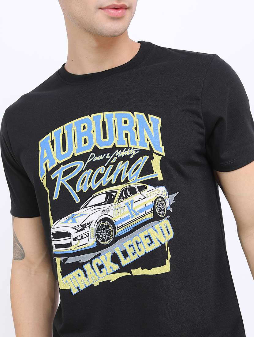 men short sleeve front print t-shirt - 21375354 -  Standard Image - 4