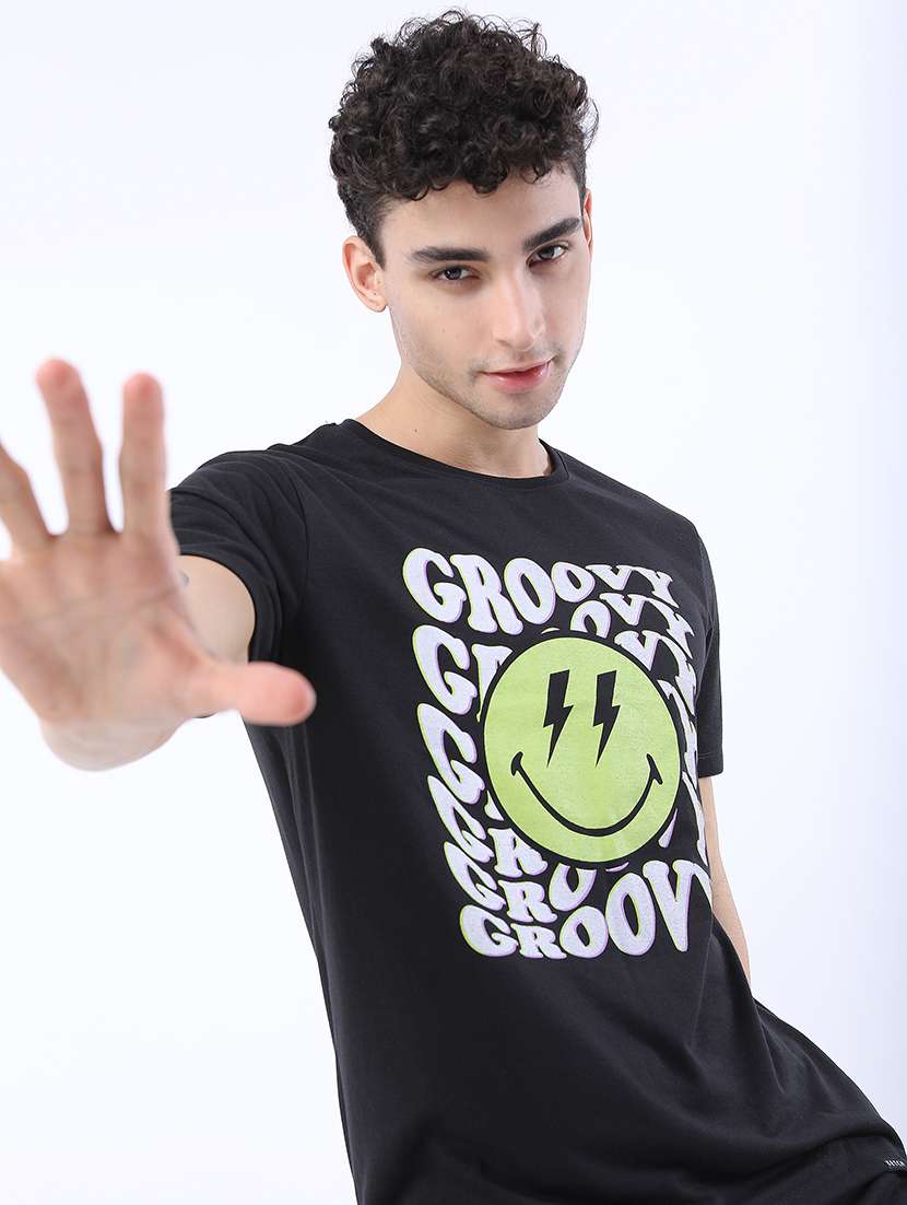 men printed round neck t-shirt - 21375357 -  Standard Image - 1