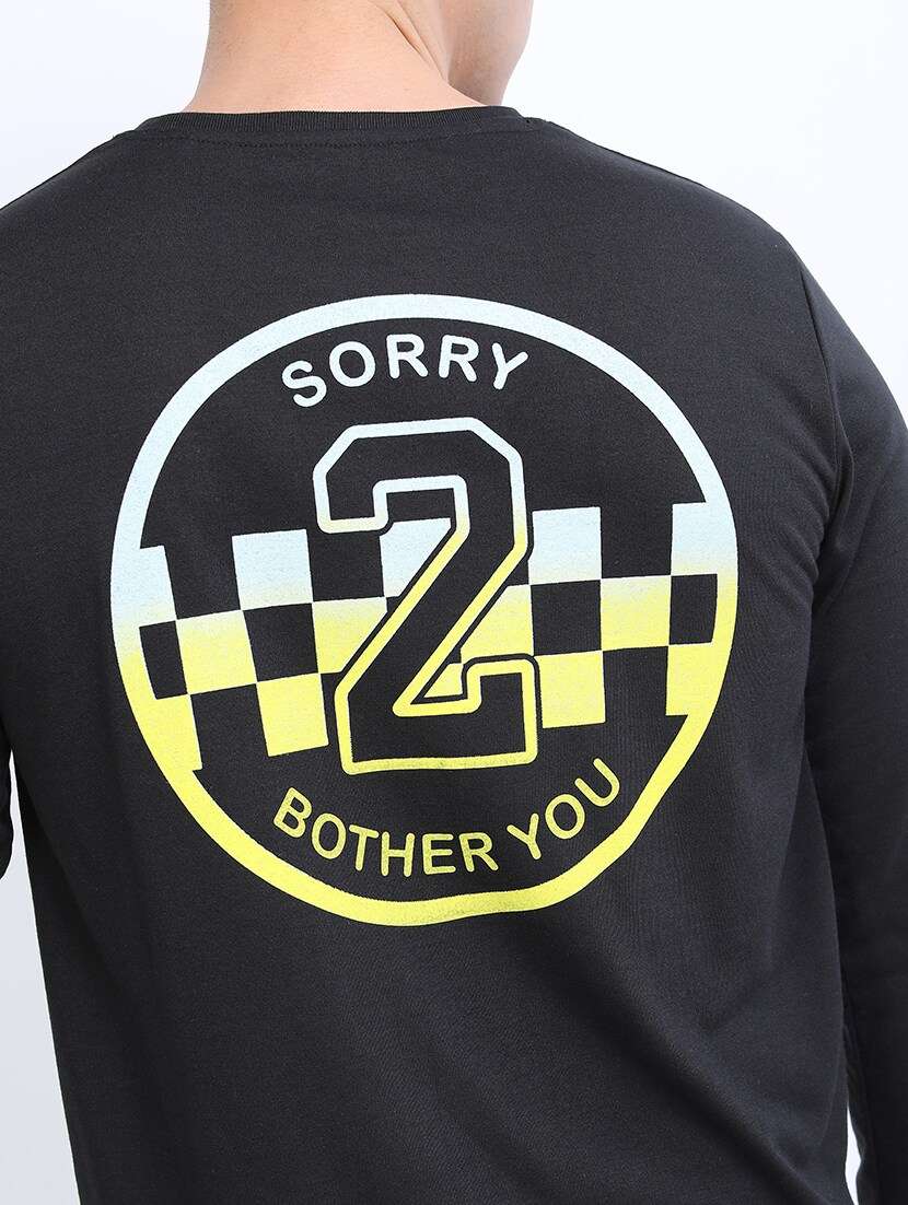 men round neck back print t-shirt - 21375370 -  Standard Image - 4