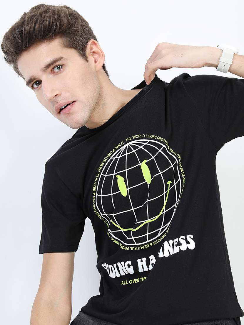 men front print cotton t-shirt - 21375394 -  Standard Image - 1